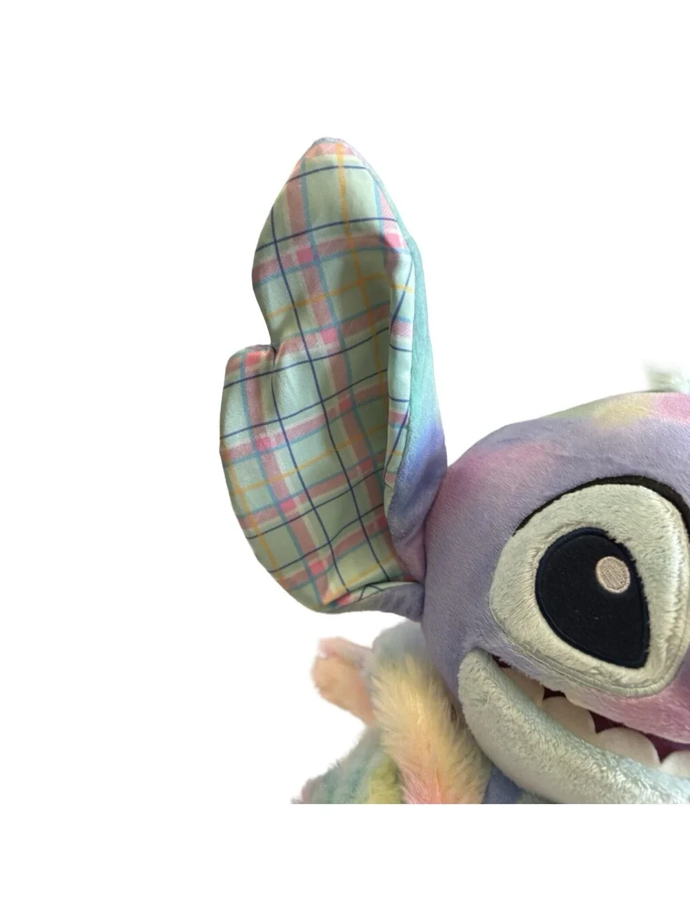 Build A Bear Stitch Disney Toy Pastel Plush Plaid Ears Stuffed Animal w/ Outfit